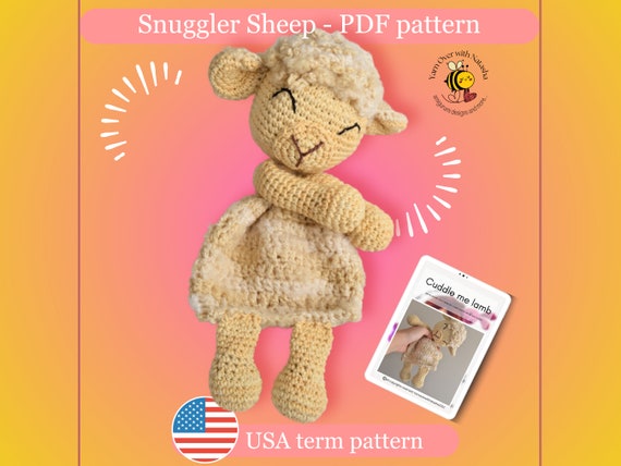 PATTERN for Crochet Sheep Lovey Lamb Lovey Pattern Easy for Beginners DIY Crochet Sheep Lovey Blanket Pattern for Baby Shower Etsy Canada