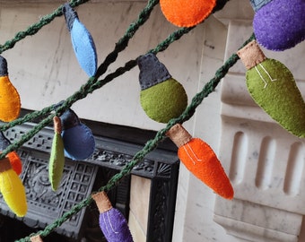 Felt Fairy Light Garland: Fake felt lights string