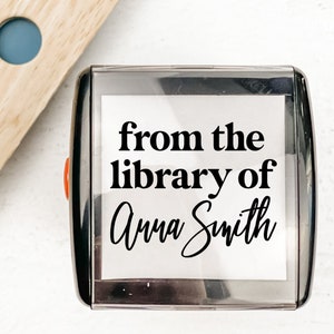 Modern Library Stamp | Custom Book Stamp Ex Libris