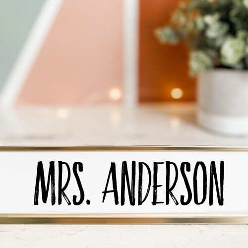 Personalized Office Name Plate With Holder 2x8 - Etsy