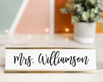 Teacher Name Plate | Custom Desk Sign for Teachers