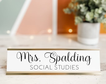 Custom Teacher Name Plate | Classroom Desk Sign