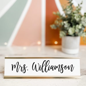 Teacher Name Plate | Custom Desk Sign for Teachers