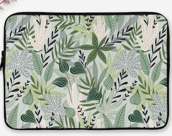 Leaves Laptop Sleeve – Floral Protective Bag with Nature Inspired Pattern, Lightweight Case for Laptop, 12 inch 13 inch 15 inch RA0157