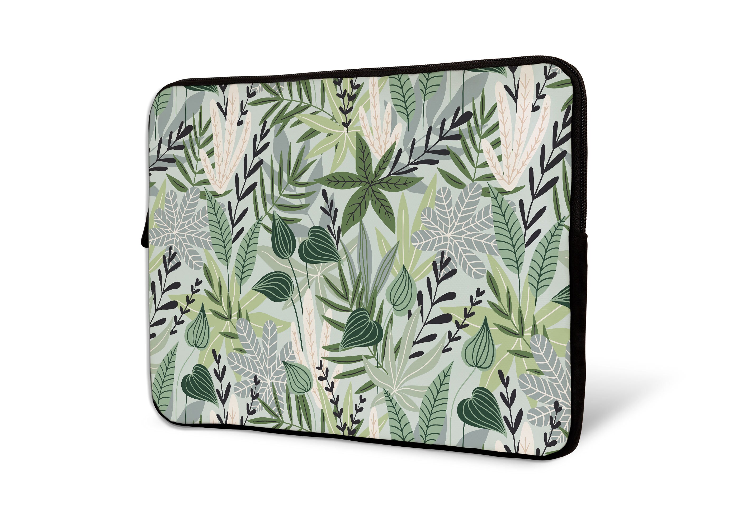 Leaves Laptop Sleeve Floral Laptop Sleeve Flowers Laptop Etsy