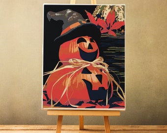 Pumpkin Paint By Number Kit for Adults Halloween Diy Painting Kit Painting On Canvas Diy Painting Diy Paint Kit With Frame AR0142