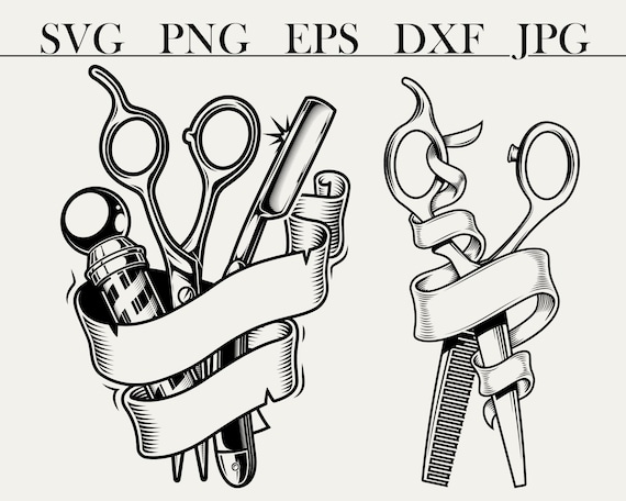 Barber Shop Collection Drawing Accessories, Hairdresser, Comb, Accessories  PNG and Vector with Transparent Background for Free Download