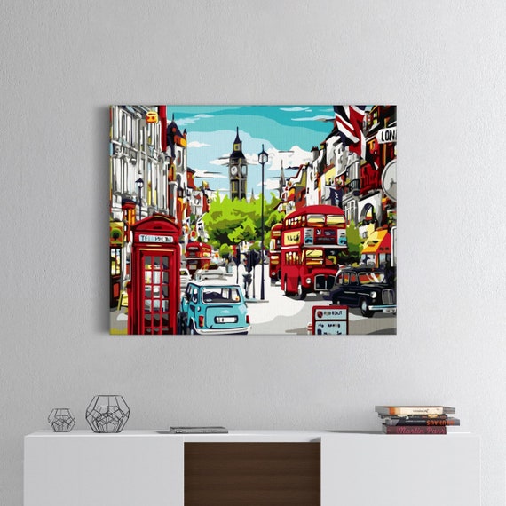 London Art Design Decor DIY Big Ben Paint by Number Kit Acrylic Europe  Painting Home Decor Paints by Number DIY Kit Unique Design AB0073 