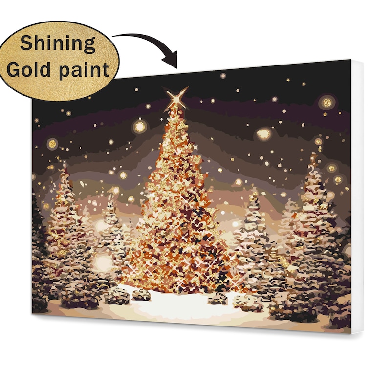 Christmas Paint by Number - Etsy