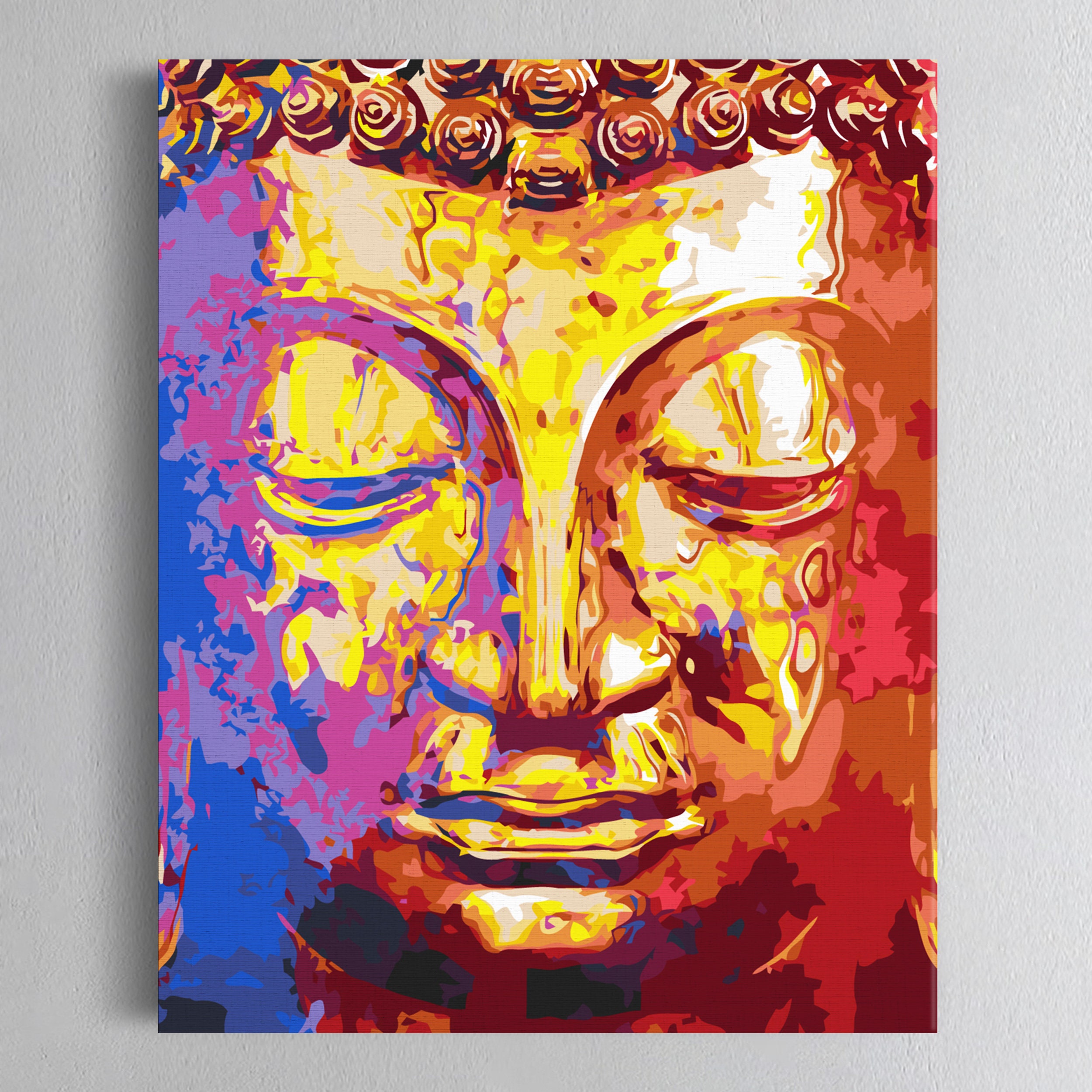 Buddha DIY Kit Paint by Numbers Yoga HandMade Picture Divided Etsy