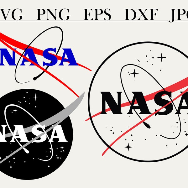 NASA Logos Svg NASA Logo Svg NASA Svg Files Silhouette Cut Files Cricut Clipart Cut File Instant Download AB02050