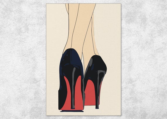 Heels DIY Set Painting by Numbers Red Bottoms Art Design Wall