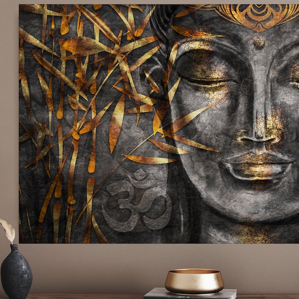 Buddha 5 Multi-Panel Canvas Art Set Pour La Décoration de la Salle de La Maison Yoga Grandes Images Pour les Peintures de Salon Ensemble Méditation Panneaux Muraux RA0279