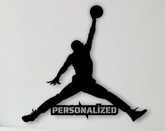 Personalisierte Basketball Player Wall Decor | 3D Silhouette Holzkunst | Benutzerdefinierte Housewarming Geschenk |Geschenk für NBA, Sport-Liebhaber |Namensschild Design