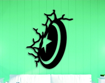 Captain America Schild Wanddekoration - Superheld Gamer Raum Akzent