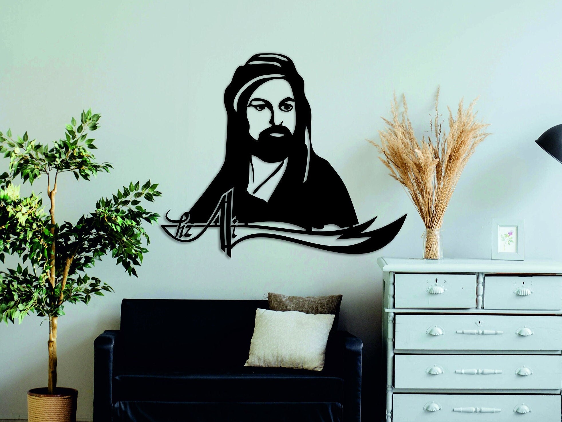 Zulfikar and Hz. Ali's Silhouette | Sword of Hazrat Ali | Islamic Wall ...