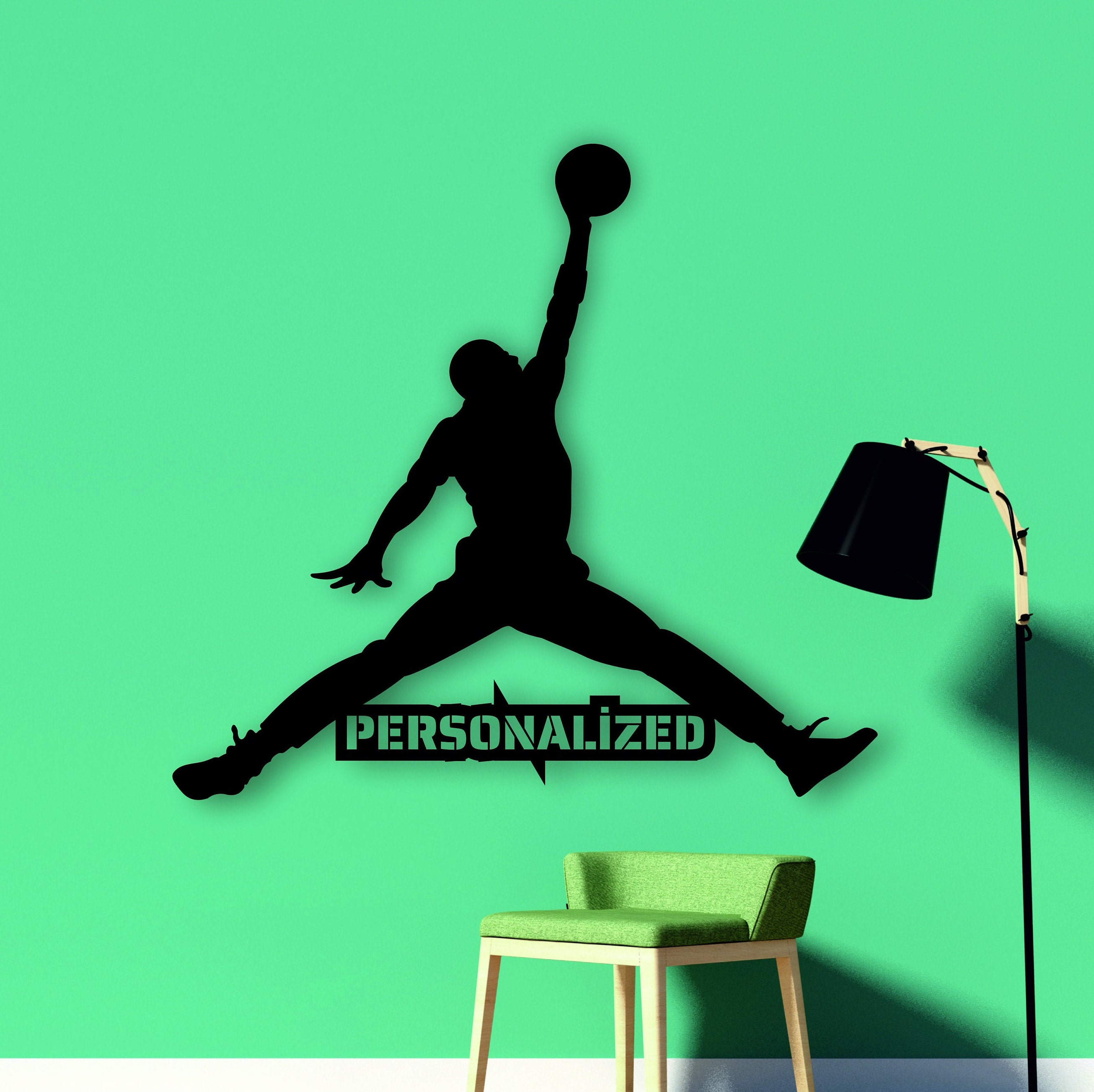 Personalized Basketball Player Wall Decor 3D Silhouette Etsy