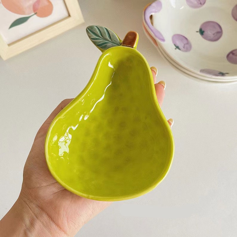 4 Pieces Cute Ceramic Fruit Bowls Set Ceramic Dish Salad Bowl Etsy