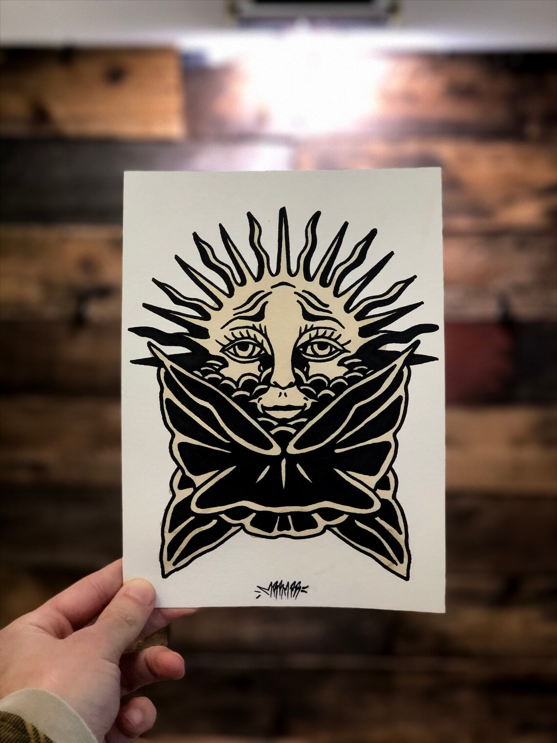Traditional Sunshine Tattoo Flash Sheet | Etsy