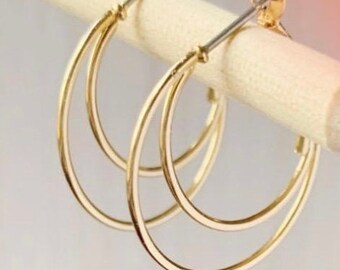 Gold Crescent Moon Hoop Earrings / Moon Hoop Earrings / Gold Moon Earrings / Crescent Moon Earrings / Boho Earrings / Gift for Her