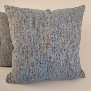 Turquoise Tweed Accent Pillow 16&quot; feather insert