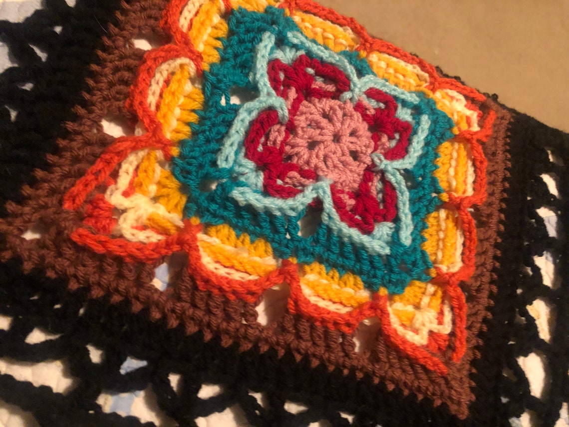 Handcrafted Afghan standard/queen size in luxurious stunning Etsy