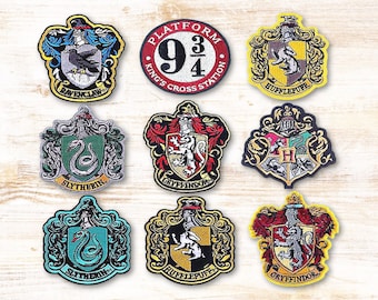 Green Ohrong Harry Potter House of Gryffindor Crest Slytherin Ravenclaw Huflepuff Hogwarts Embroidered Patch Emblem Applique with Hook&Loop Green Ohrong Harry Potter House of Gryffindor Crest Slytherin Ravenclaw Huflepuff Hogwarts Embroidered Patch Emblem Applique with Hook&Loop