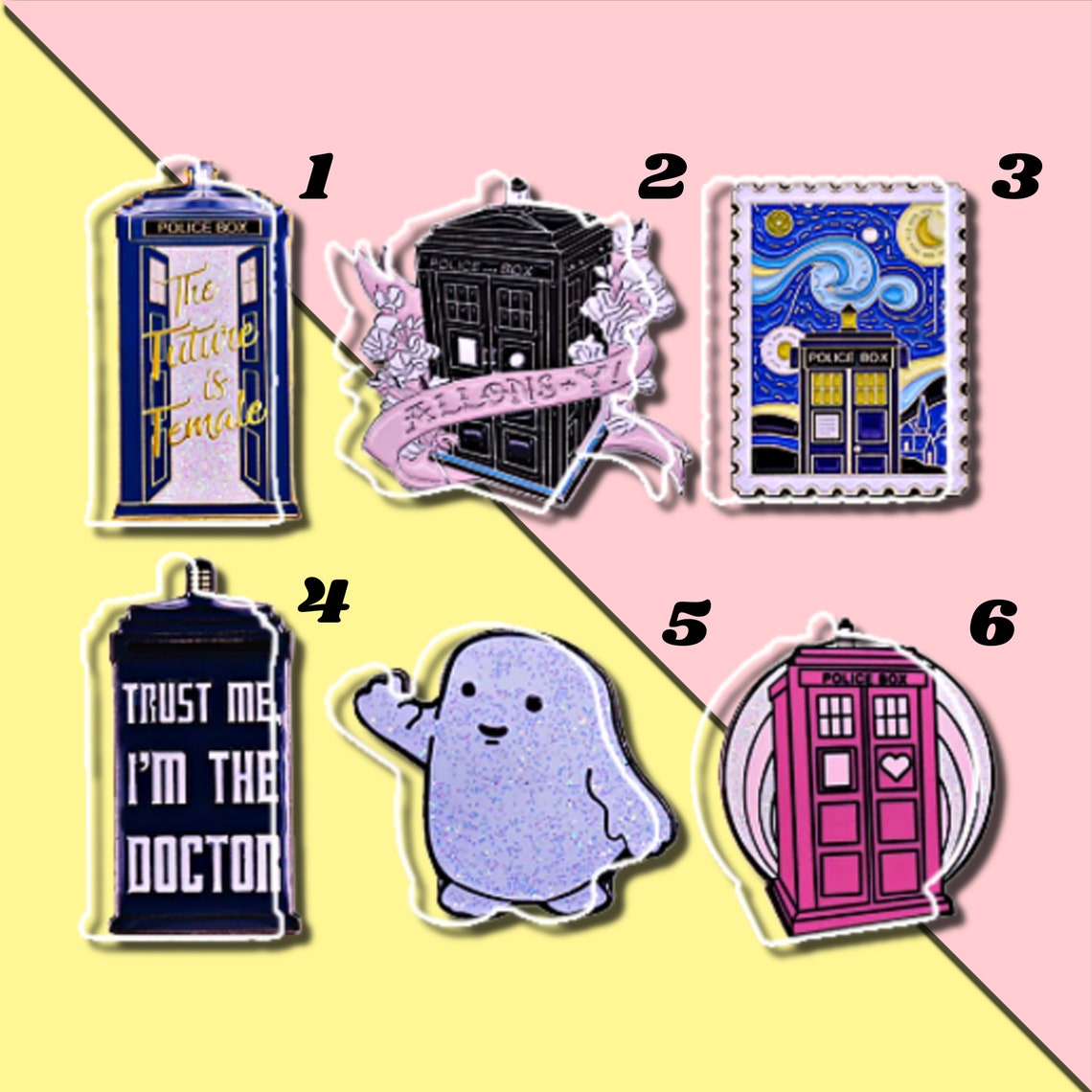 Doctor Who Enamel Pins David Tennant Tardis Adipose Etsy