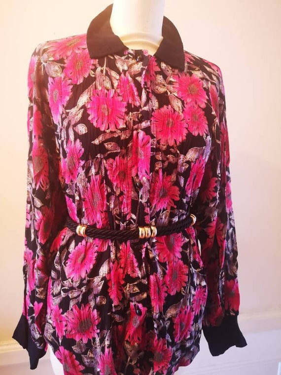 1980s Vintage floral print shirt