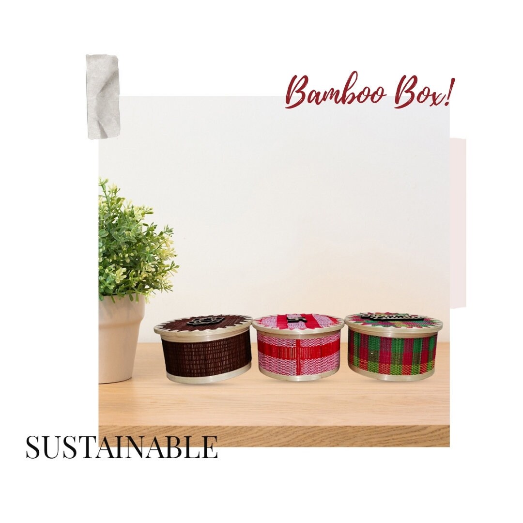 Round Bamboo Gift Boxes Etsy