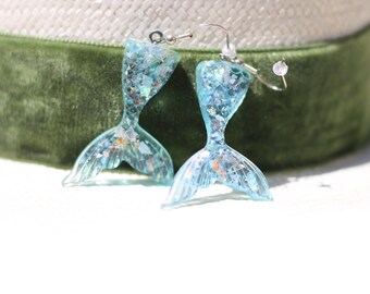 Mermaid Tail Earrings, Beach Life, Sea Life