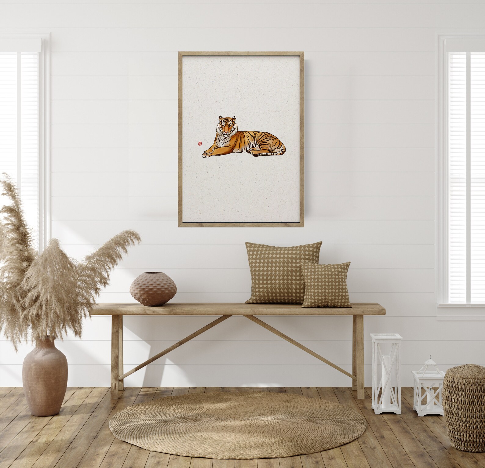 Korean Wall Art Set of 2 Korean Art Asian Art Asian Art Etsy Singapore