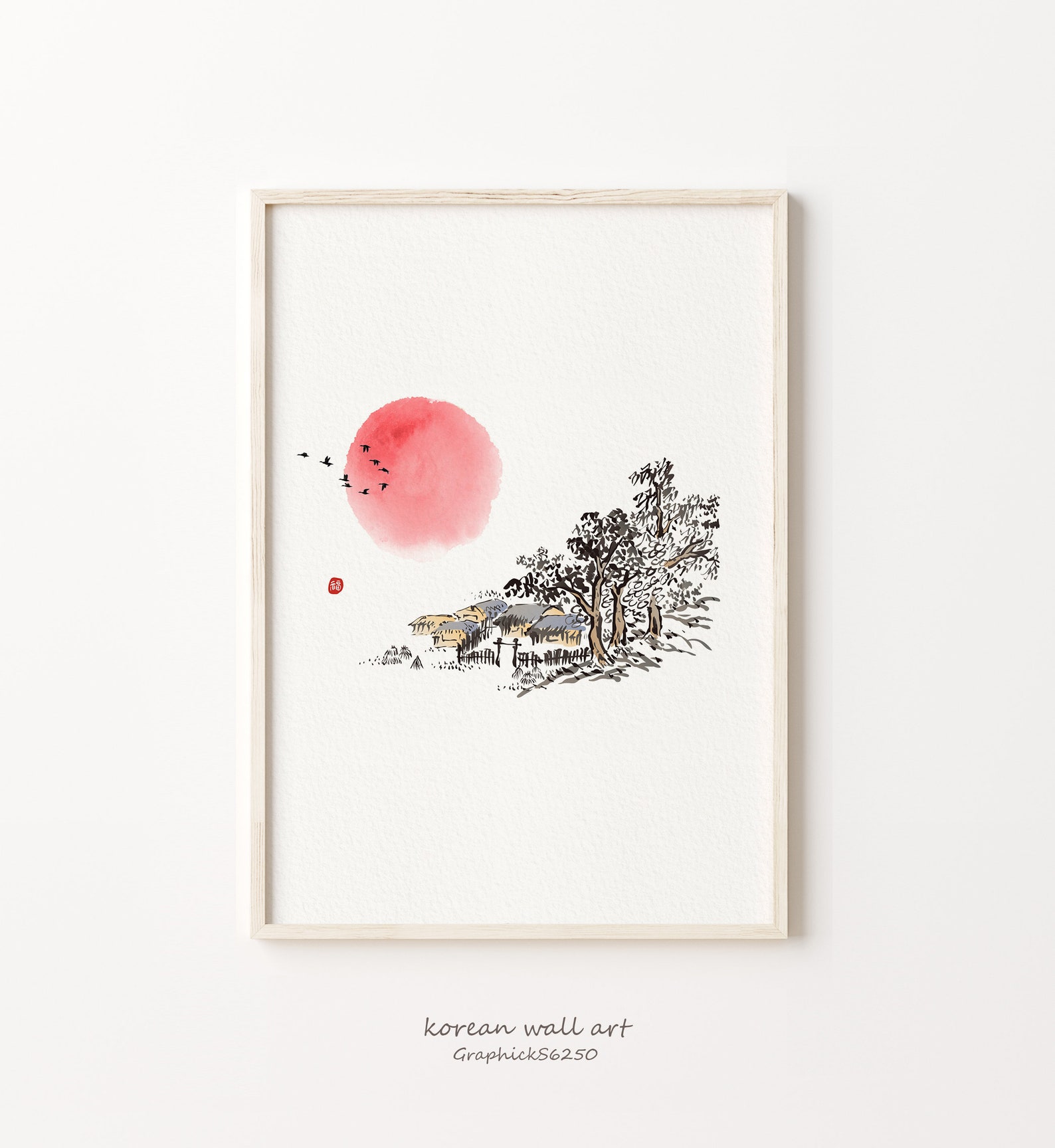 Korean Wall Art Korean Art Print Korean Art Poster Korean - Etsy