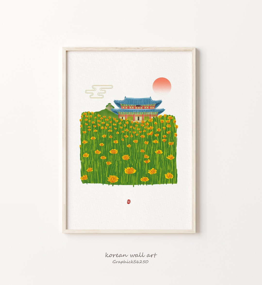 Korean Wall Art, Korean Art Print, Korean Art Poster, Korean Art Wall