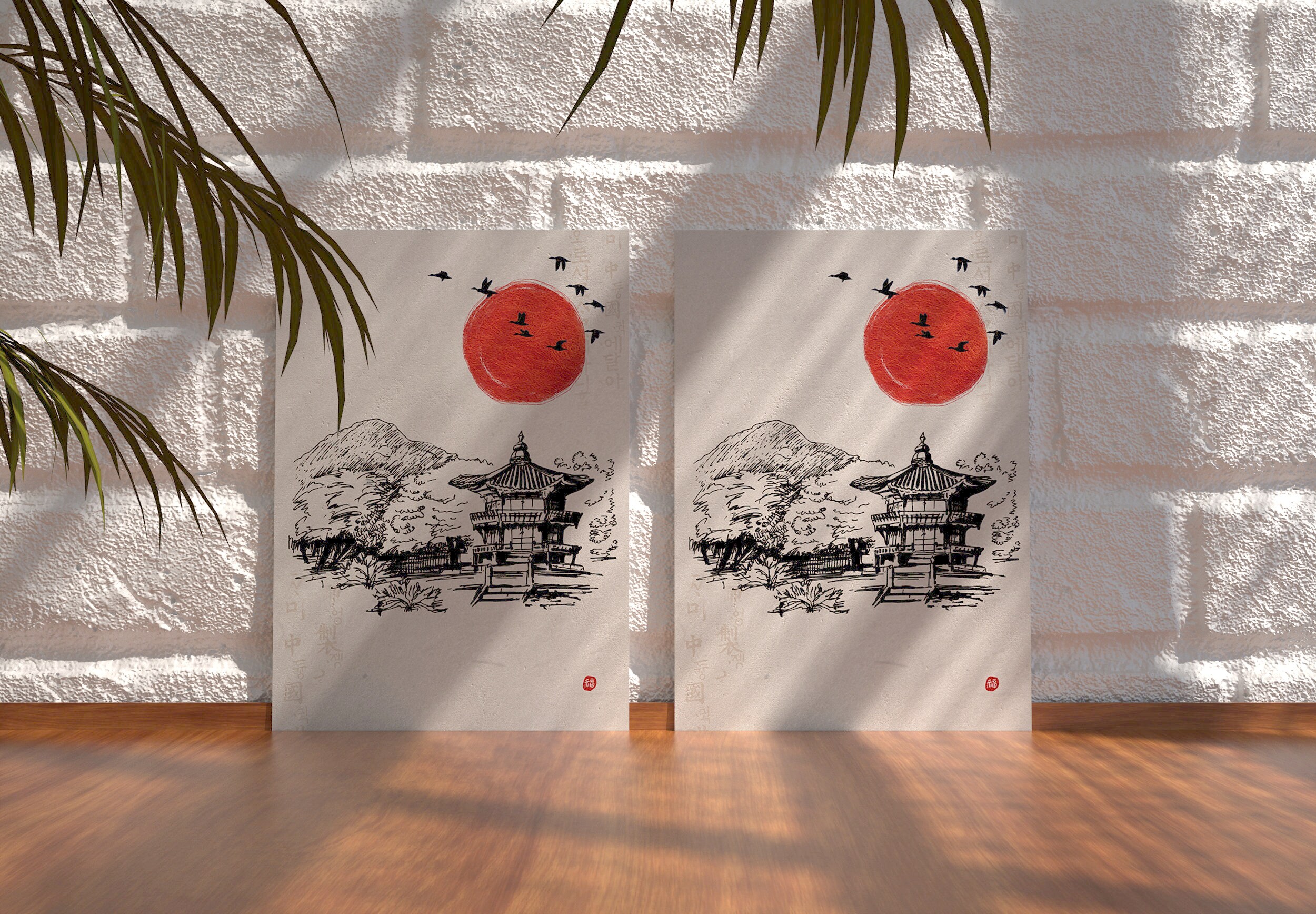 Korean art print Korean wall art decor Korean painting Etsy