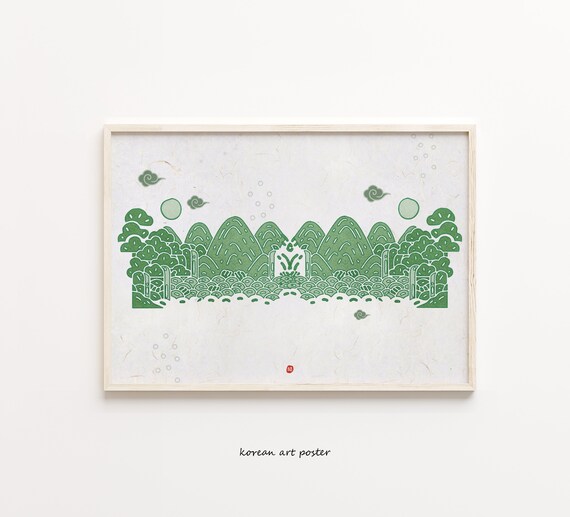 Korean Wall Art Korean Art Print Korean Art Poster Korean Etsy