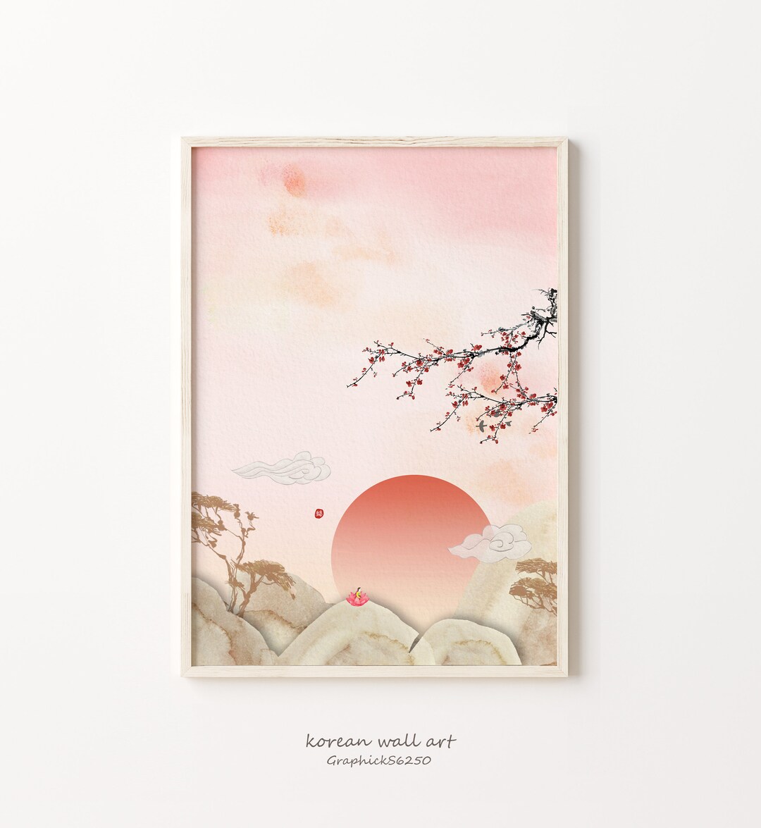Korean Wall Art Korean Art Print Korean Art Poster Korean - Etsy