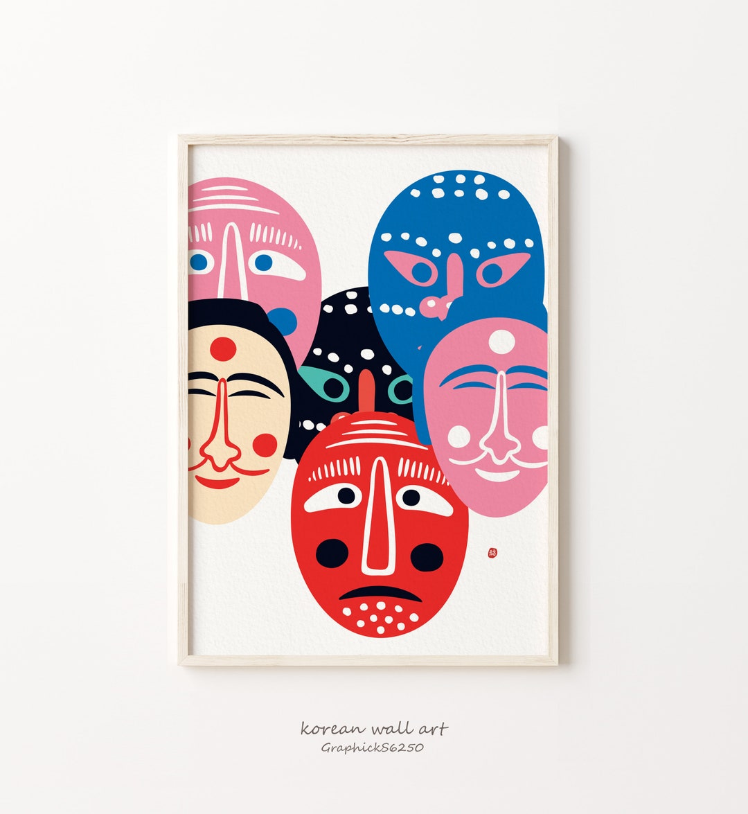 Korean Wall Decor Prints, Korean Wall Art, Korean Art Print, Korean Art ...