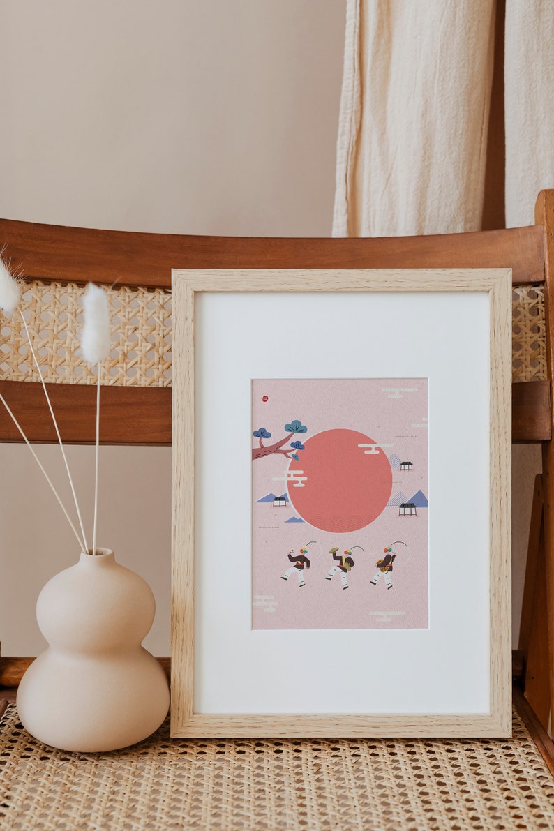Korean Wall Decor Prints Korean Wall Art Korean Art Print Etsy