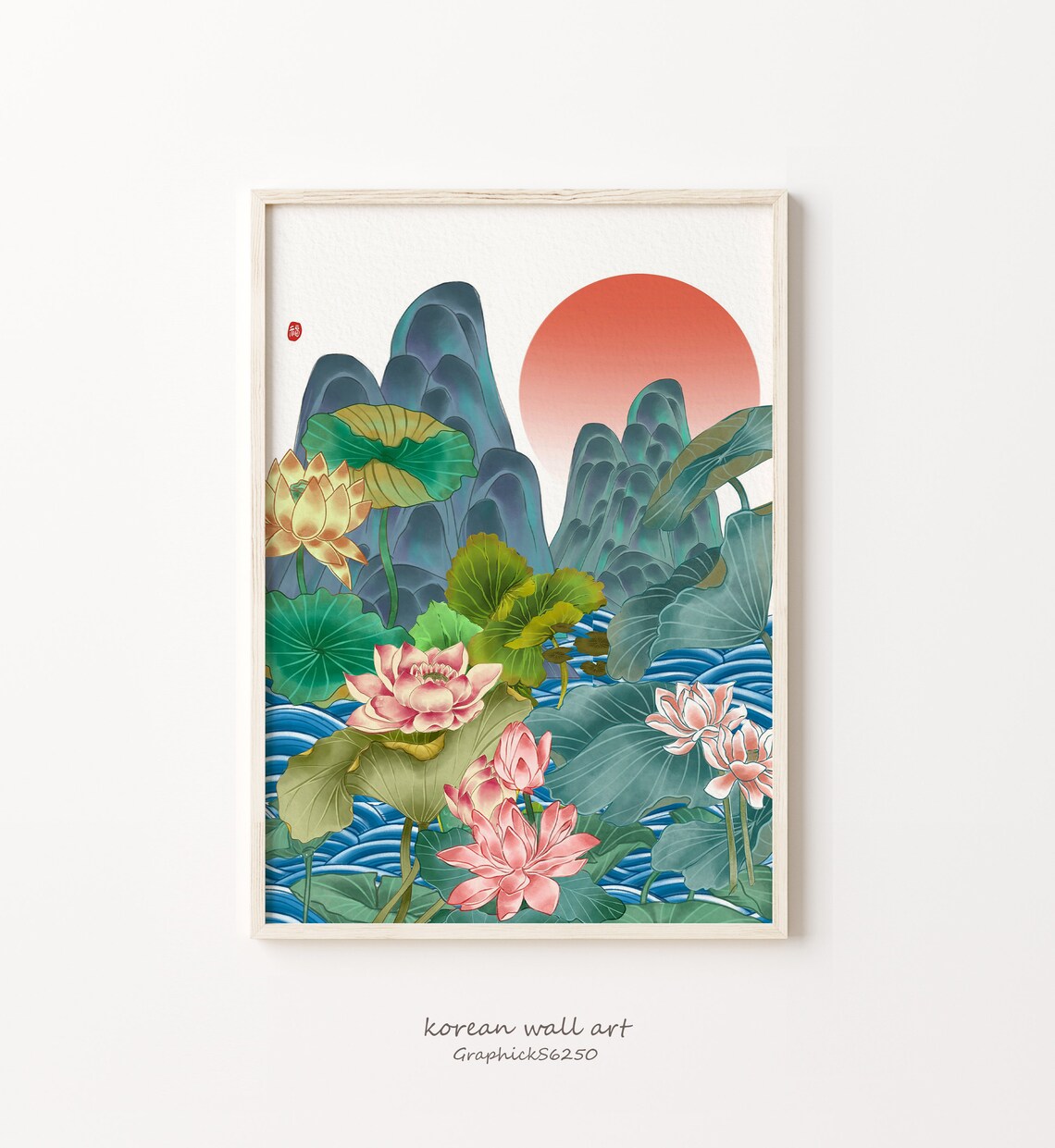 Korean Wall Art Korean Art Print Korean Art Poster Korean - Etsy