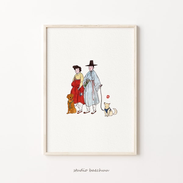 Korean wall Art, Korean art print, Korean art poster, Korea art, Korean home decor, Korean wall decor, Korean style, korean stationery