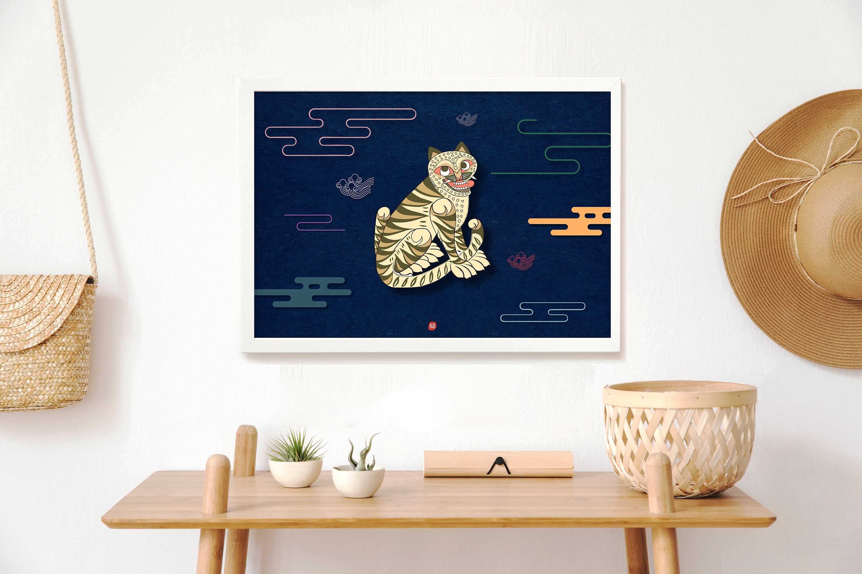 Korean Tiger Art Korean Art Asian Art Print Asian Art | Etsy