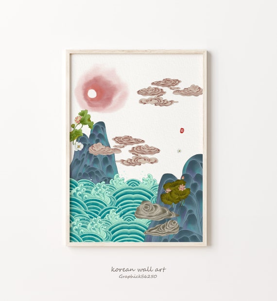 Korean Wall Art Korean Art Print Korean Art Poster Korean Etsy