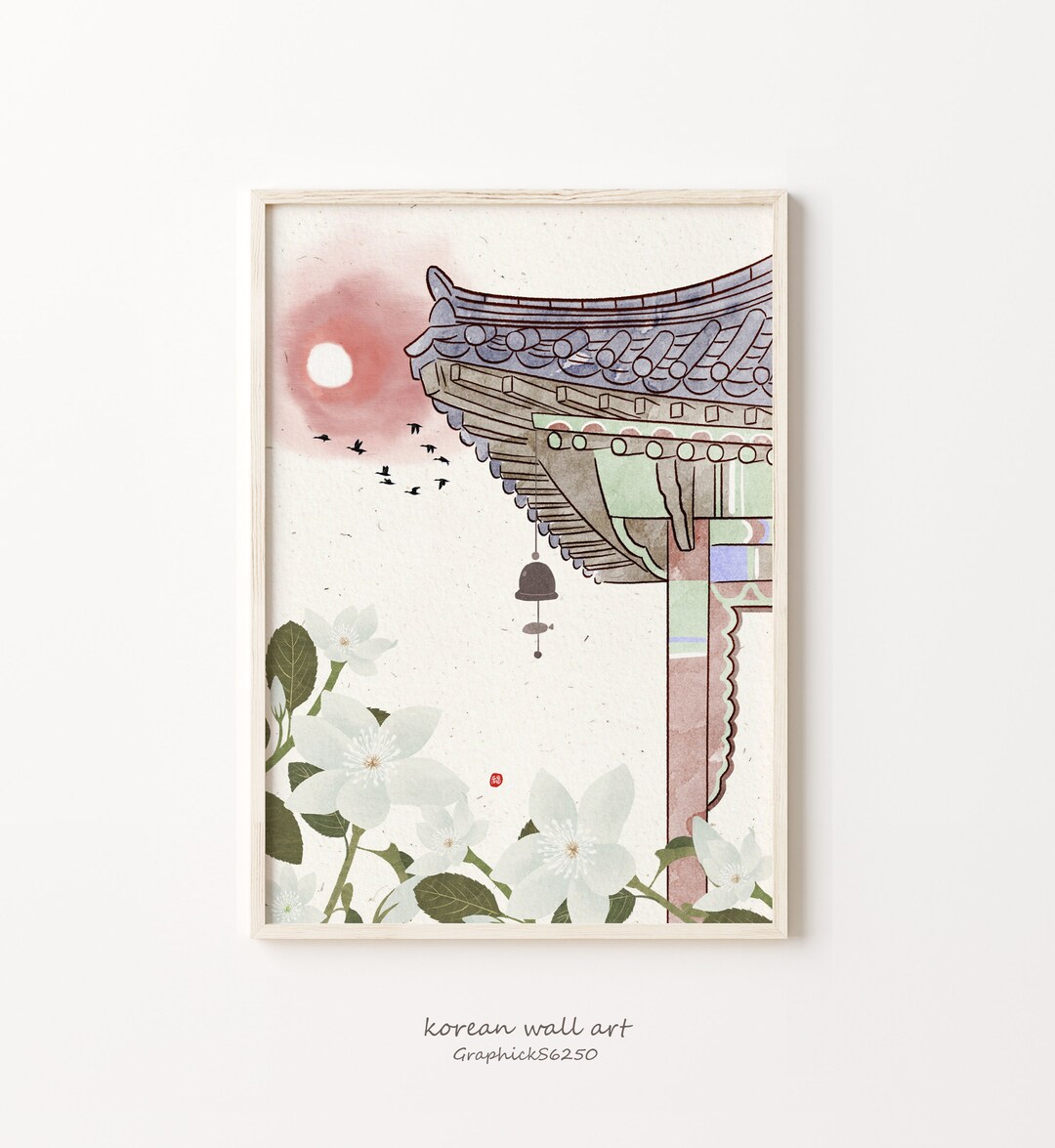 Korean Wall Art, Korean Art Print, Korean Art Poster, Korean Art Wall