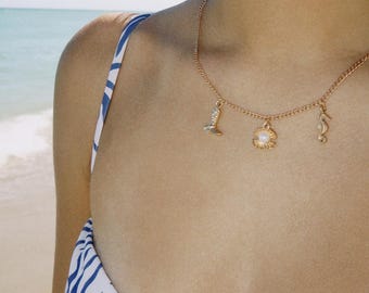 Gold Custom Charm Necklace