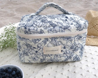 Coastal Personalized Initial Makeup Bag