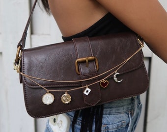 gold customizable bag charm