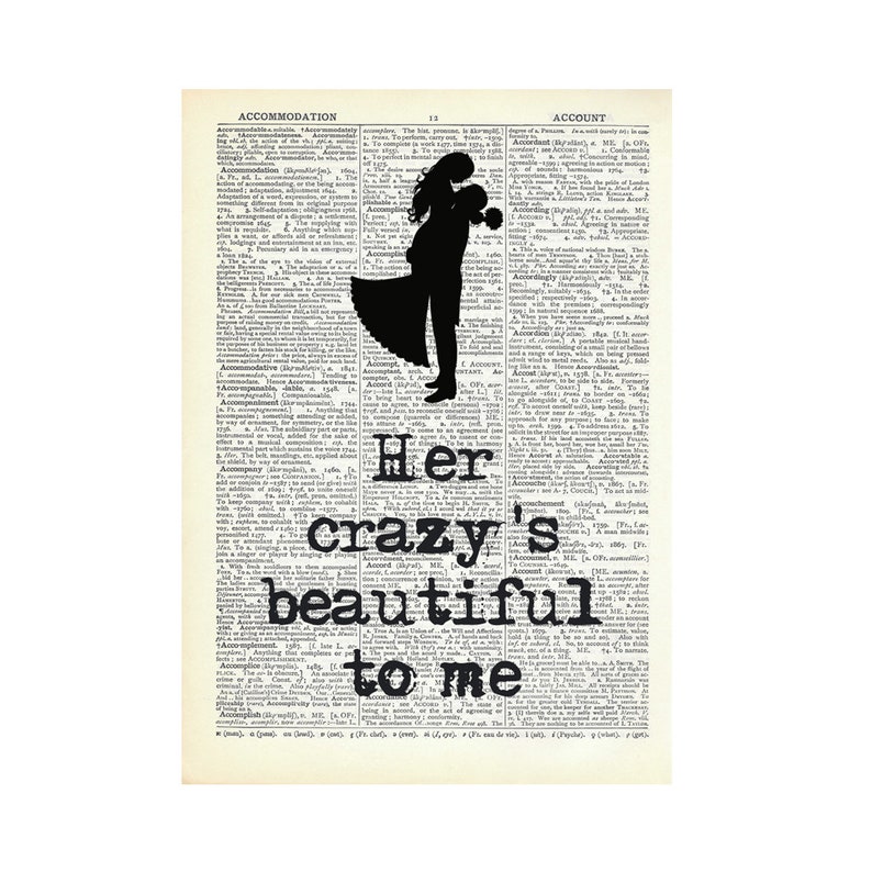 Beautiful Crazy Lyrics Art Print Luke Combs Love Wedding