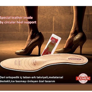 101 Orthopedic Leather Insole,101 Plus Gel Orthopedic Leather Shoe Insoles – Heel Cushion Support, Unisex Comfort Footbeds (Sizes 36–45)”