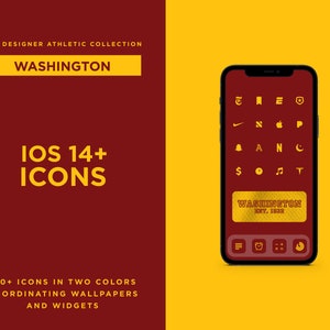 300+ Washington Football Team Designer Aesthetic iPhone App Icons, Widgets + 4 Wallpapers